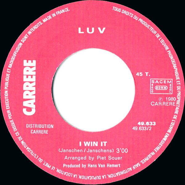 Luv' : One More Little Kissy (7", Single)