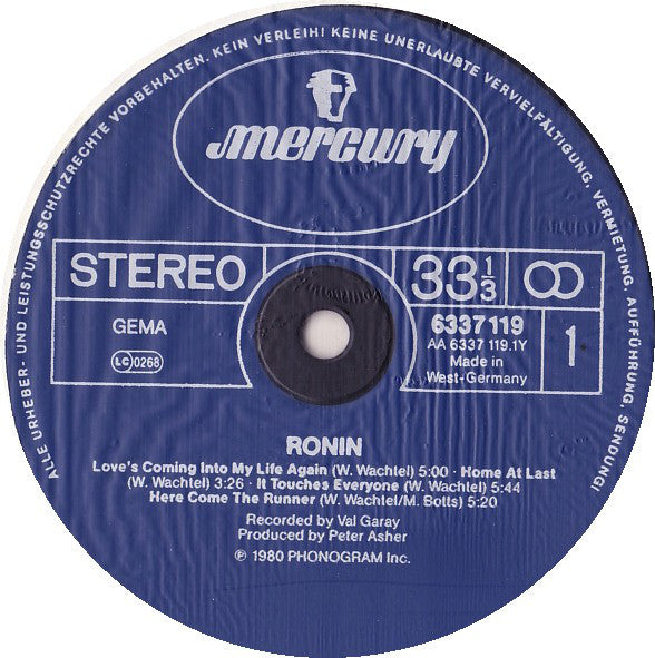 Ronin (15) : Ronin (LP, Album)