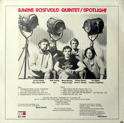 Bjarne Rostvold Quintet : Spotlight (LP)