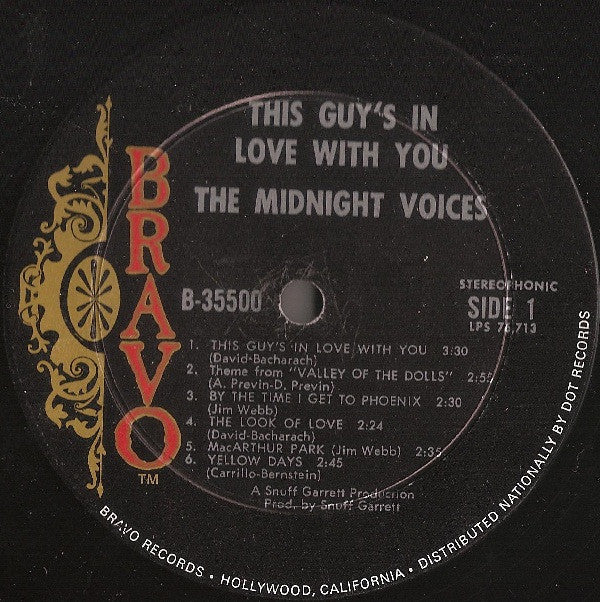 The Midnight Voices : This Guy's In Love With You (LP, Album, Mon)