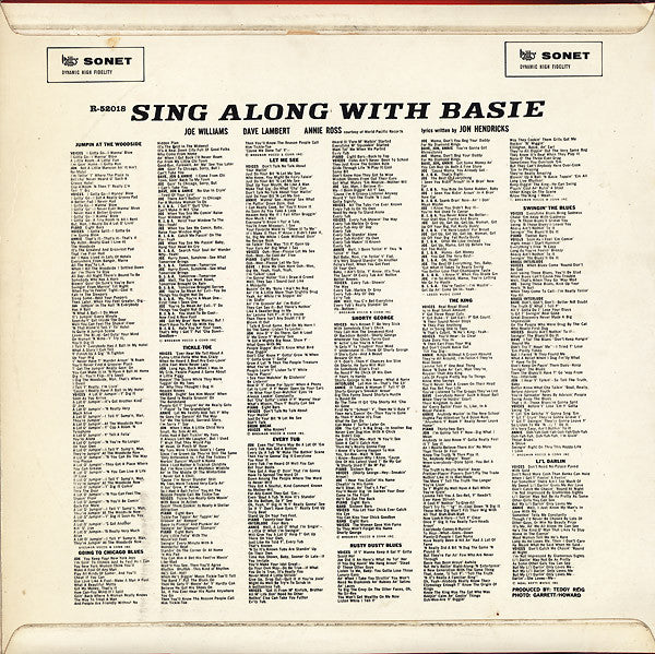 Joe Williams, Dave Lambert (3), Jon Hendricks, Annie Ross Plus Count Basie Orchestra : Sing Along With Basie (LP, Album)