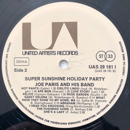 Joe Paris & His Band : Supersunshine Holidayparty (LP, Album)