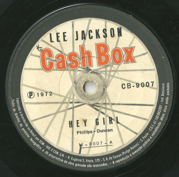 Lee Jackson (6) : Hey Girl (7", Single)