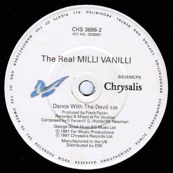 The Real Milli Vanilli : Too Late (True Love) (7", Single)