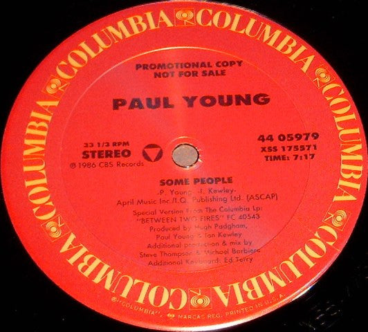 Paul Young : Some People (12", Promo)