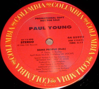 Paul Young : Some People (12", Promo)