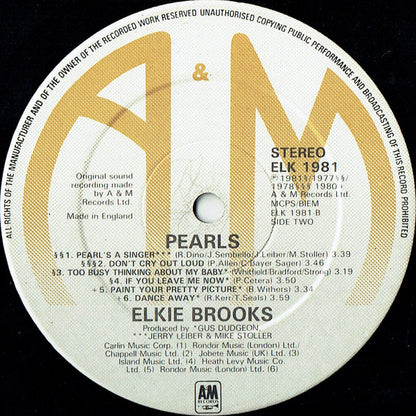 Elkie Brooks : Pearls (LP, Comp, CBS)