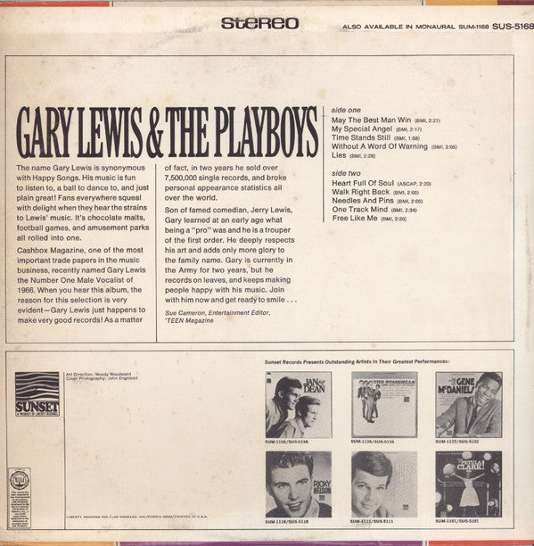 Gary Lewis & The Playboys : Gary Lewis & The Playboys (LP, Comp, Styrene)