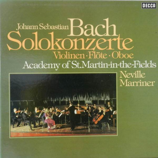 Johann Sebastian Bach - The Academy Of St. Martin-in-the-Fields, Sir Neville Marriner : Solokonzerte: Violinen • Flöte • Oboe (2xLP, Album + Box)