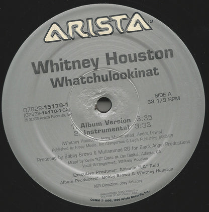 Whitney Houston : Whatchulookinat (12")