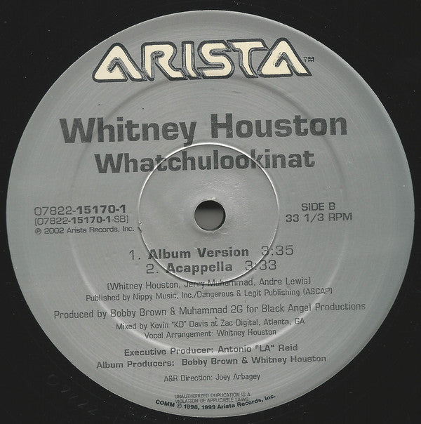 Whitney Houston : Whatchulookinat (12")