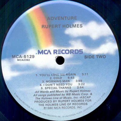 Rupert Holmes : Adventure (LP, Album, Glo)