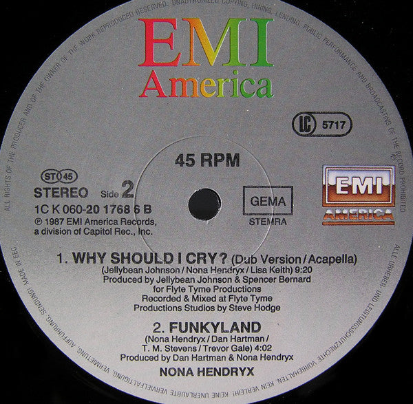 Nona Hendryx : Why Should I Cry? (12")