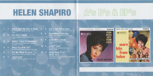 Helen Shapiro : A's B's & EP's (CD, Comp, Copy Prot.)