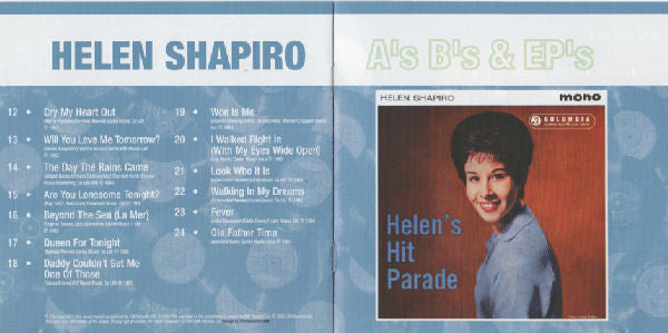 Helen Shapiro : A's B's & EP's (CD, Comp, Copy Prot.)