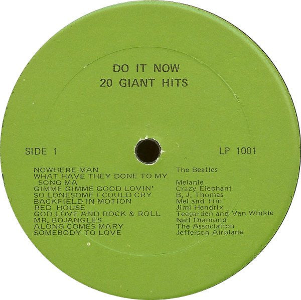 Various : Do It Now: 20 Giant Hits (LP, Comp, Mon)