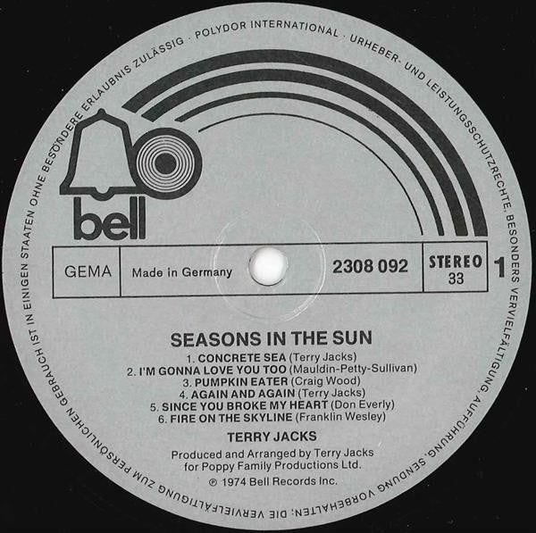 Terry Jacks : Seasons In The Sun (LP, Album)