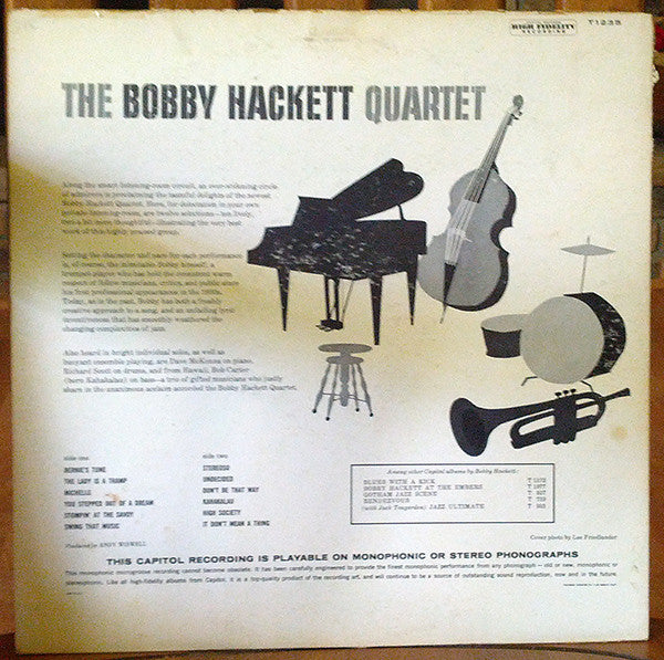 The Bobby Hackett Quartet : The Bobby Hackett Quartet (LP, Album, Mono)