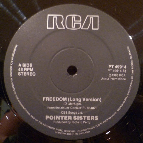 Pointer Sisters : Freedom (12")