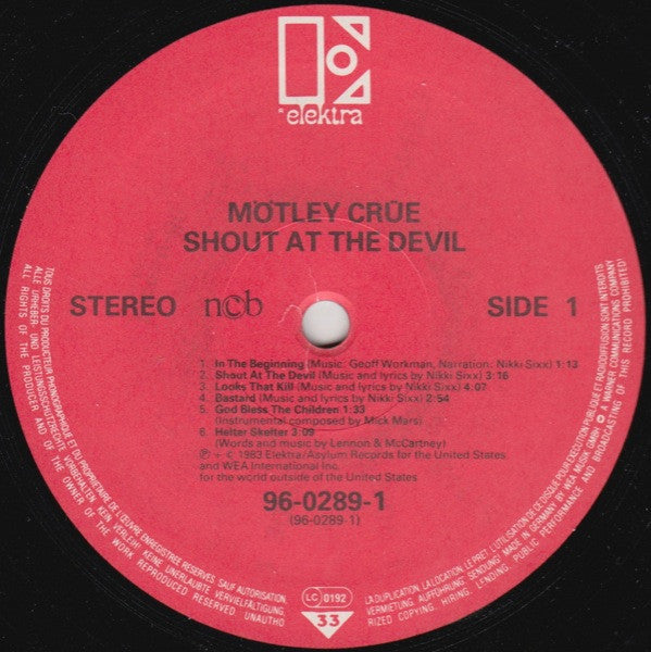 Mötley Crüe : Shout At The Devil (LP, Album, Gat)