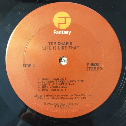 Tom Chapin : Life Is Like That (LP, Ter)