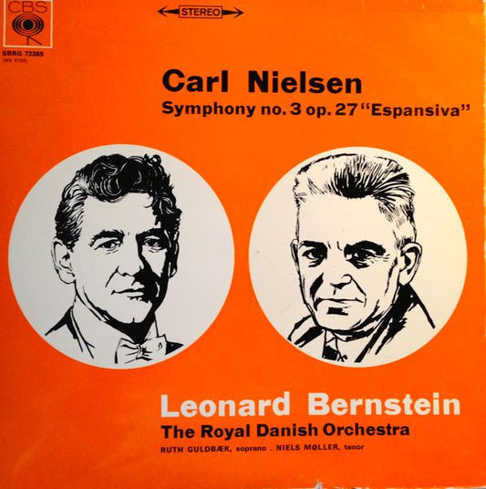 Carl Nielsen, Leonard Bernstein, Det Kongelige Kapel, Ruth Guldbæk, Niels Møller : Symphony No. 3 Op. 27 "Espansiva" (LP)