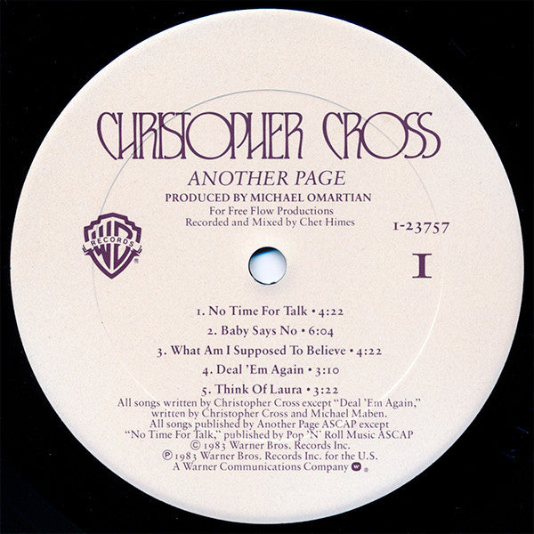 Christopher Cross : Another Page (LP, Album, Club)