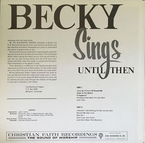 Becky Lozano : Becky Sings Until Then (LP)