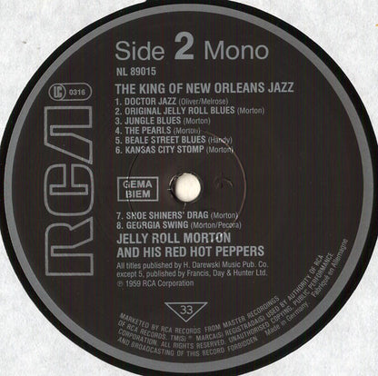 Jelly Roll Morton's Red Hot Peppers : The King Of New Orleans Jazz (LP, Comp, Mono, RE)