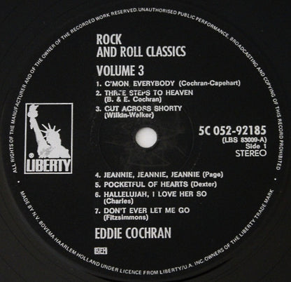 Eddie Cochran : Rock And Roll Classics Vol. 3 (LP, Comp)