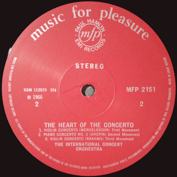 International Concert Orchestra : The Heart Of The Concerto (LP)