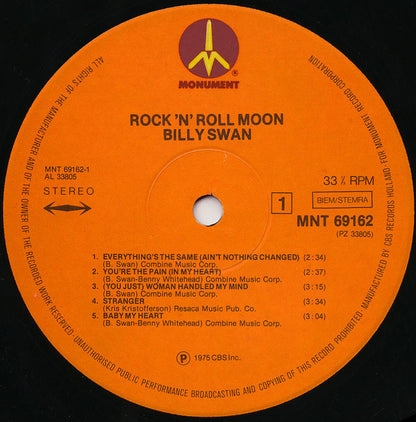 Billy Swan : Rock 'n' Roll Moon (LP, Album)