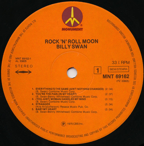 Billy Swan : Rock 'n' Roll Moon (LP, Album)