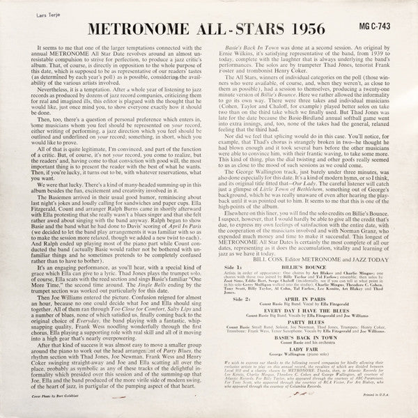 Metronome All Stars : Metronome All-Stars 1956 (LP, Album, Mono)