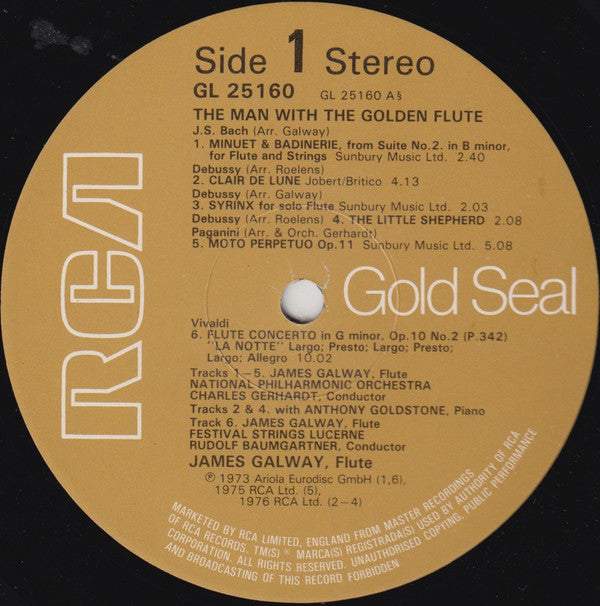 James Galway : The Man With The Golden Flute (LP)