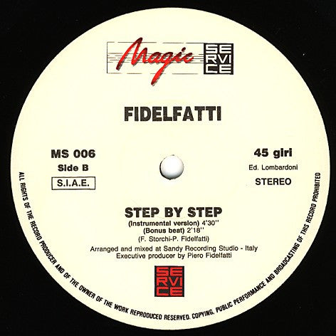 Piero Fidelfatti : Step By Step (12")