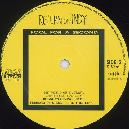 Return Of Andy : Fool For A Second (LP, Album)