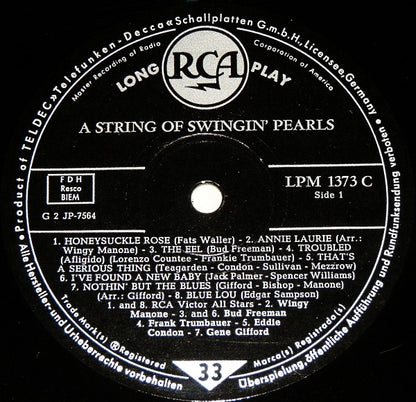 Various : A String Of Swingin' Pearls (LP, Comp, Mono, Top)