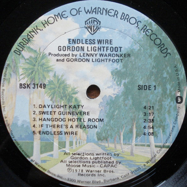 Gordon Lightfoot : Endless Wire (LP, Album, Gol)