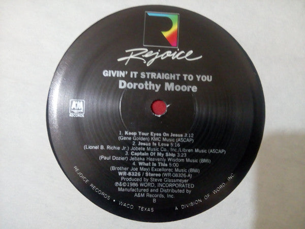 Dorothy Moore : Givin' It Straight To You (LP, Album)