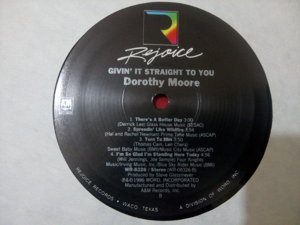 Dorothy Moore : Givin' It Straight To You (LP, Album)