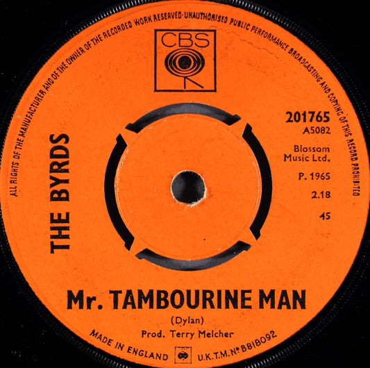 The Byrds : Mr. Tambourine Man (7", Single, 4-p)