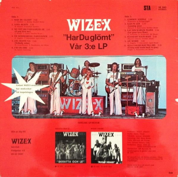 Wizex : Har Du Glömt (LP, Album, Gat)