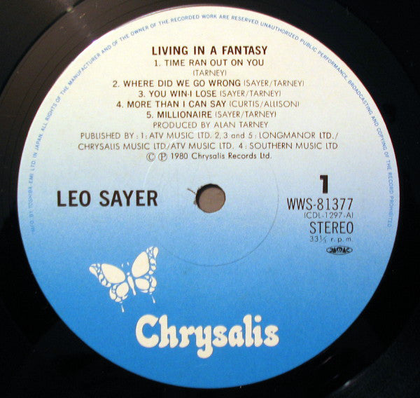 Leo Sayer : Living In A Fantasy (LP, Album)