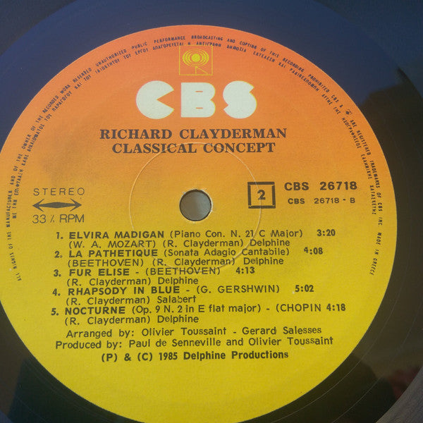 Richard Clayderman And The Royal Philharmonic Orchestra : Classical Concept (LP, Album)