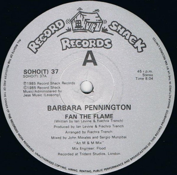 Barbara Pennington : Fan The Flame (12", Single)