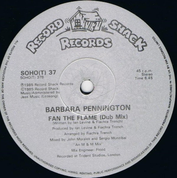 Barbara Pennington : Fan The Flame (12", Single)