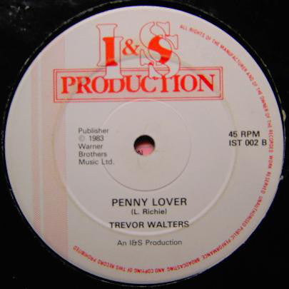 Trevor Walters : Stuck On You / Penny Lover (12")