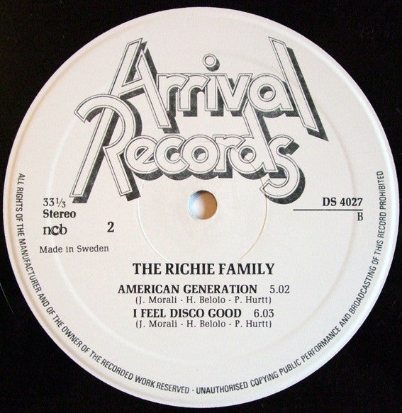 The Ritchie Family : American Generation (LP, Album)