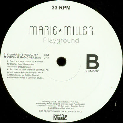 Marie Miller : Playground (12", Promo)